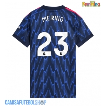 Camisa de time de futebol Arsenal Mikel Merino #23 Replicas 2º Equipamento Feminina 2025-26 Manga Curta